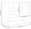 vidaXL TV skrinka čierna 68x39x60,5 cm oceľ Náhľad obrázku produktu 8