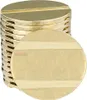 A stack of round, gold-colored tokens with horizontal lines on them, presented against a white background. Produktbild-Vorschau