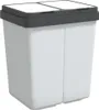 vidaXL Duo odpadkový koš bílý 2x25 l Náhled obrázku produktu 1
