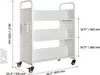 SucceBuy Bücherwagen Bibliothekswagen Regalwagen 150kg Produktbild-Vorschau 8