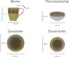 Diagrams showing the dimensions of different tableware items. Náhľad obrázku produktu