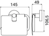 Haceka Kosmos toiletrolhouder met klep 14,3x5x12,9cm Produktbild-Vorschau 7