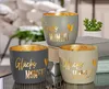 Gilde Windlicht, "Glücksmoment", Schriftzug, Metall, beige, Produktbild-Vorschau 2