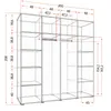 Drehtürenschrank Kleiderschrank 200 cm Artisan Produktbild-Vorschau 4