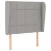 [Home] Kopfteil mit Ohren Hellgrau 103x23x118/128 cm Stoff Produktbild-Vorschau 2