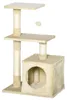 Pawhut Sisalkraboom met kattenspeelgoed, pluche, beige, Productafbeelding-voorbeeld 1