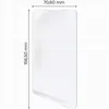 A clear, top-down view of a screen protector with dimensions indicated. Produktbild-Vorschau