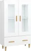 vidaXL Highboard Weiß 70x31x115 cm Holzwerkstoff Produktbild-Vorschau 2
