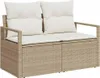 Gartensofa-set mit Kissen mit Speicher 6 pcs Beige Poly Produktbild-Vorschau 4