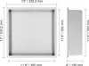 Diagram showing the dimensions of a recessed shower niche. Podgląd zdjęcia produktu