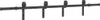 A black metal sliding door hardware set mounted on a white background. Náhled obrázku produktu