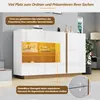 Sweiko Sideboard Commode brillante, panneau de particules Voir les images du produit 8