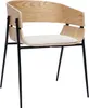 Miliboo - Design-Stuhl schwarz mit dunklem Holz WESS Produktbild-Vorschau 3