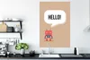MuchoWow® Poster Sprichwörter - Zitate - Hallo! - Roboter - Produktbild-Vorschau 3