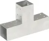 Connettore per pali 4 pz. Forma a T Metallo zincato 71 x 71 Anteprima dell’immagine prodotto 2