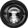 A close-up, top-down view of a black and silver table bell. Podgląd zdjęcia produktu