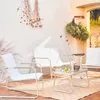 sweeek - Gartenlounge-Set aus Stahl, 4 Plätze - Beige Produktbild-Vorschau 3