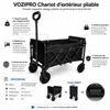 Chariot pliable d'extérieur de 120 litres, avec roulettes, Voir les images du produit 2