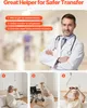 A collage of images featuring a doctor and three elderly individuals using a patient lift device. Anteprima dell’immagine prodotto