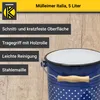 Karl Krüger M5blP Emaillierter Mülleimer "Italia" blau mit Produktbild-Vorschau 2