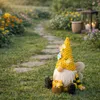 LED Solar Gartenzwerg Biene mit Honigtopf - Gartenfigur - Produktbild-Vorschau 5