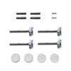 A collection of hardware components, likely for a baby gate or similar item, arranged on a white background. Náhled obrázku produktu