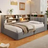 Boxspringbed 90 x 200 cm met hydraulische opbergruimte, Productafbeelding-voorbeeld 2