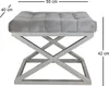Hanah Home, Capraz - Silver, Grey, podnóżek i ławki, pufa, Podgląd zdjęcia produktu 2