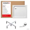 Piatto doccia Schulte 100x80 cm, bianco, modello Cala - Set Anteprima dell’immagine prodotto 1