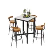 A bar table with four stools on a white background. Náhľad obrázku produktu