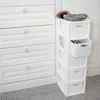 Ratanový kúpeľňový stojan s košíkmi 5 X 7L White Náhľad obrázku produktu 4