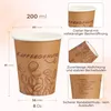 Pappbecher 200ml Dunkelbraun 100 Stück Einweg Kaffeebecher Produktbild-Vorschau 5