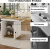 Eettafel met houtfineer en reliëfdecor, tafel met Productafbeelding-voorbeeld 8