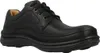 A black leather shoe is shown from the side against a white background. Produktbild-Vorschau