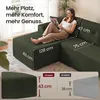 VASAGLE Modulares Sofa, Ecksofa mit Liege links, 242 cm Produktbild-Vorschau 2