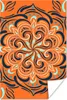 MuchoWow® Poster Blume - Blätter - Orange - Muster 80x120 Produktbild-Vorschau 1