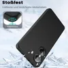 A black phone case is shown at an angle, with ice shards scattered around it, suggesting durability and protection. Anteprima dell’immagine prodotto