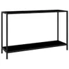 Tavolo consolle nero 120x35x75 cm in vetro temperato Anteprima dell’immagine prodotto 7