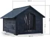 XXXL Hundehütte Holz Hundehütte Massiv Wetterfest Echtholz Produktbild-Vorschau 2