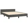 vidaXL Bettgestell mit Kopfteil Dunkelgrau 140x190 cm Samt Produktbild-Vorschau 15