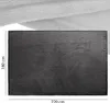 A dark gray blanket is laid out flat, with dimensions indicated by text overlays. Produktbild-Vorschau