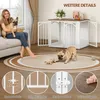 Hundekäfig Möbel, 80 x 60 x 63 cm, Braun und Weiß | Produktbild-Vorschau 5