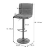 set di 2 sgabelli da bar HWC-B13, sgabello da banco, Anteprima dell’immagine prodotto 2