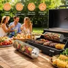Nestbar Rollender Grillkorb,Abnehmbarer Wärmedämmung Produktbild-Vorschau 2