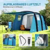 Aufblasbares Campingzelt 3-6 Personen, Tunnelzelt Produktbild-Vorschau 6