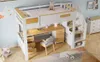 Hoogslaper 90 x 200 cm, Kleur wit en naturel, Massief hout Productafbeelding-voorbeeld 13