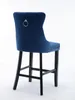 A single blue bar stool shown from a rear-side angle against a white background. Produktbild-Vorschau