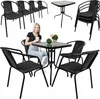 Zestaw Mebli Ogrodowych Taras Balkon Stół 60X60 + 4X Podgląd zdjęcia produktu 2