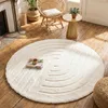 Volero - Tapis rond à poils longs - Carvy Curves Crème - Ø Voir les images du produit 1