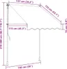 vidaXL Einziehbare Markise Handbetrieben 150 cm Anthrazit Produktbild-Vorschau 6